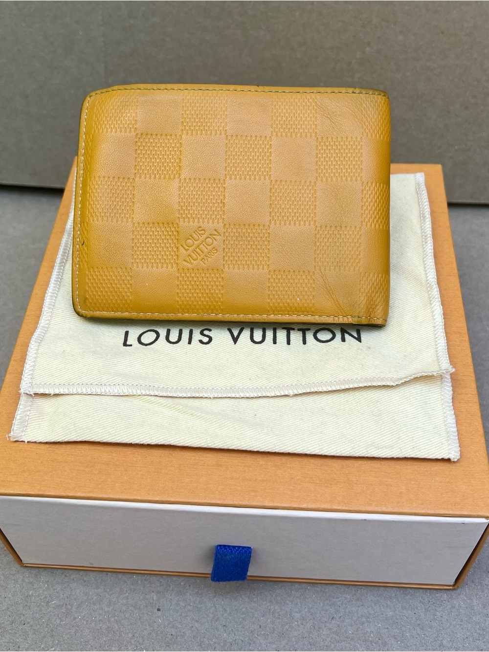 Louis Vuitton Yellow Damier Bifold Wallet
